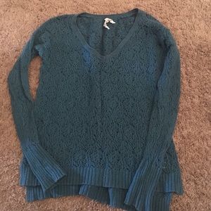 Teal knit sweater